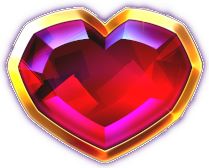 Slots party logo - ruby heart